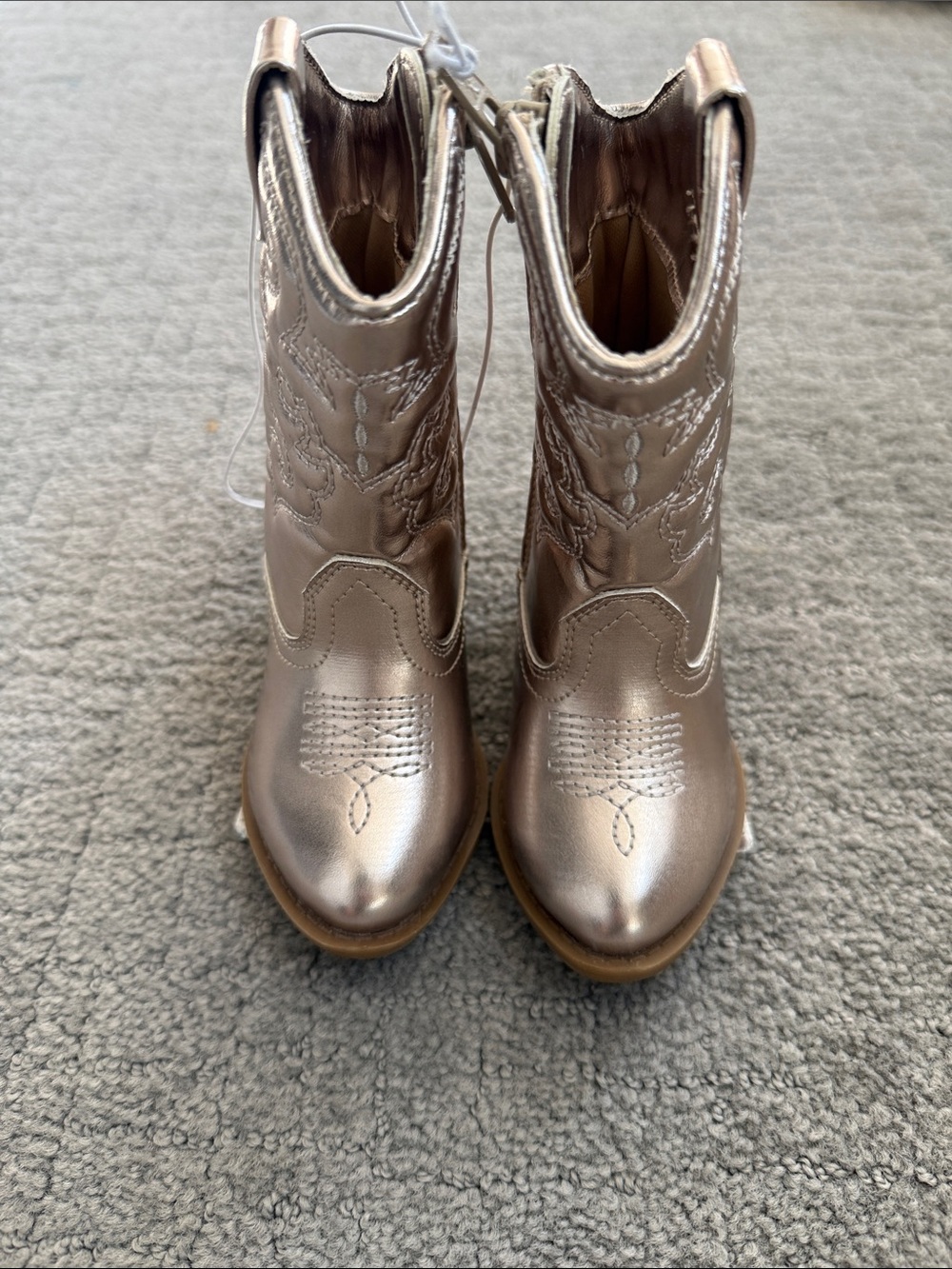 Tucker + Tate Metallic Rose Gold Kids Western Boots